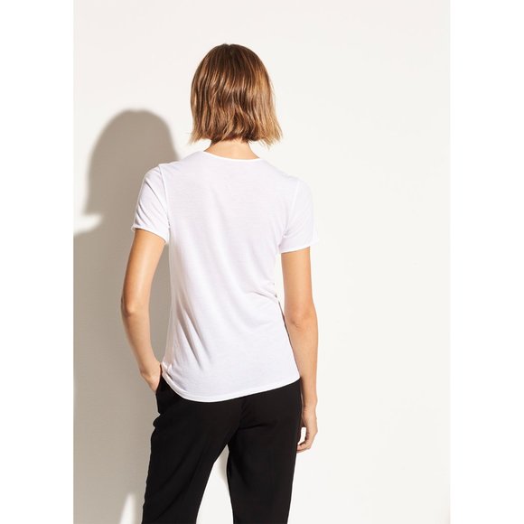 NWT Vince Short Sleeve Crew Neck Tee Shirt White - Picture 2 of 7
